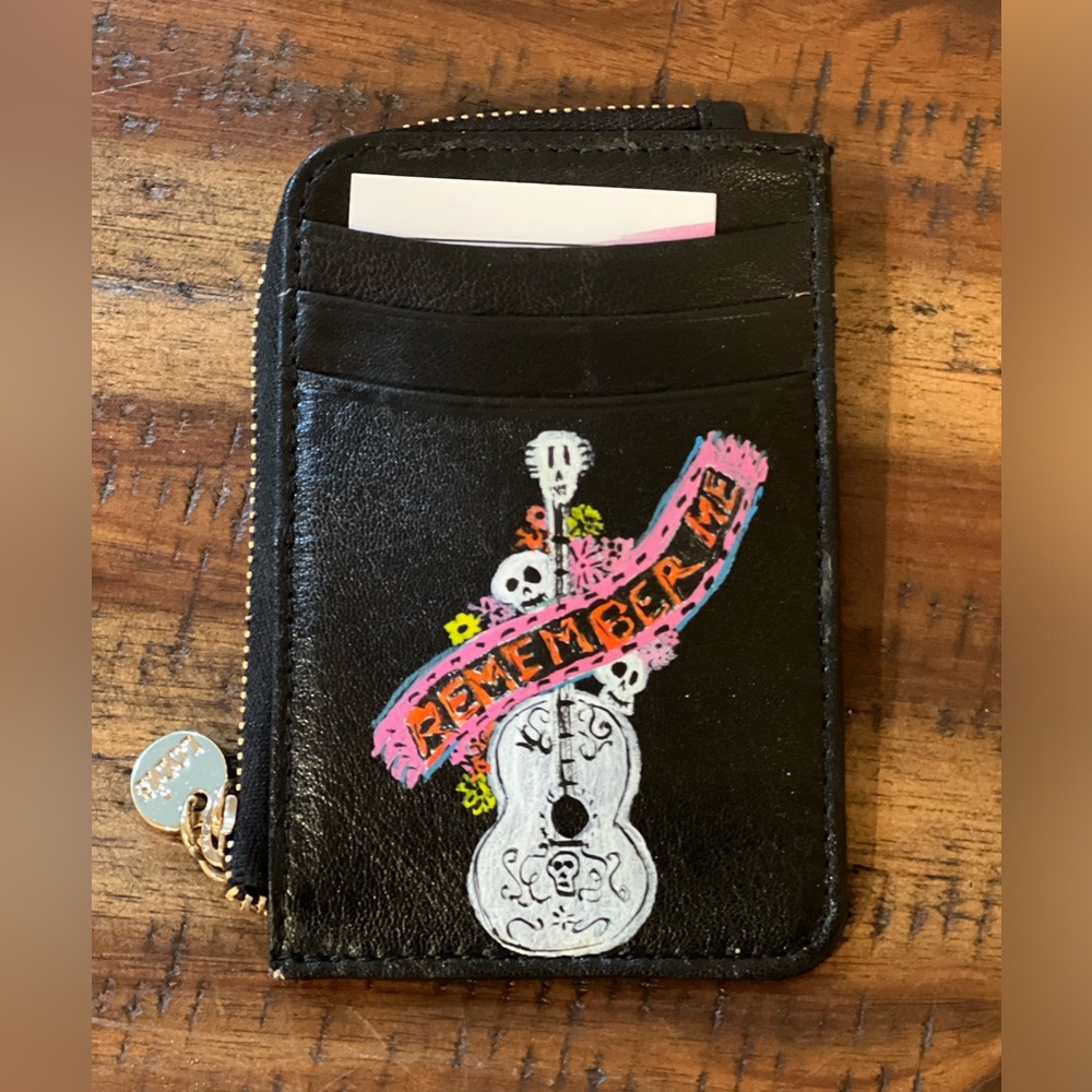 LODIS leather hand painted COCO credit crad holder.